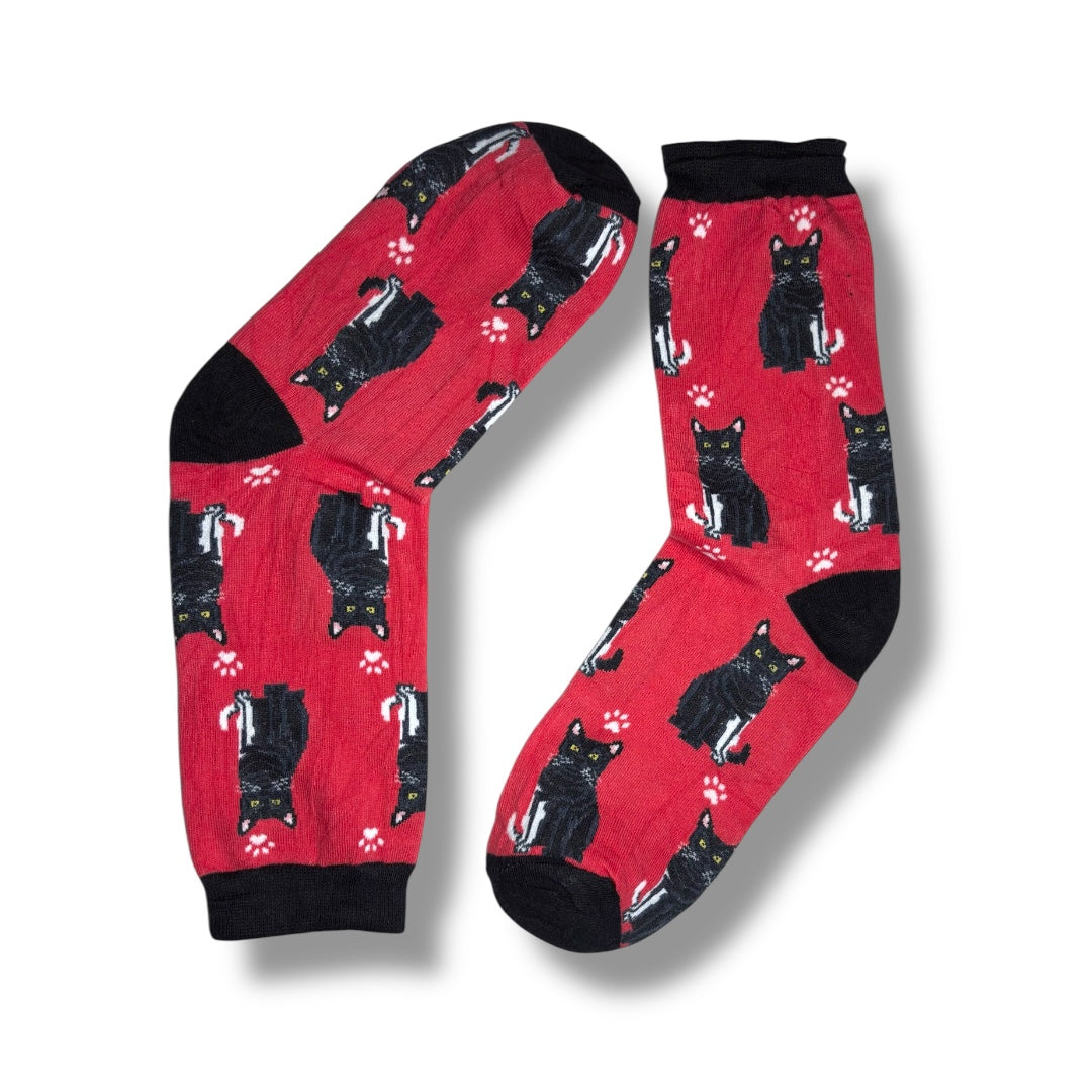 Cat’s printed socks