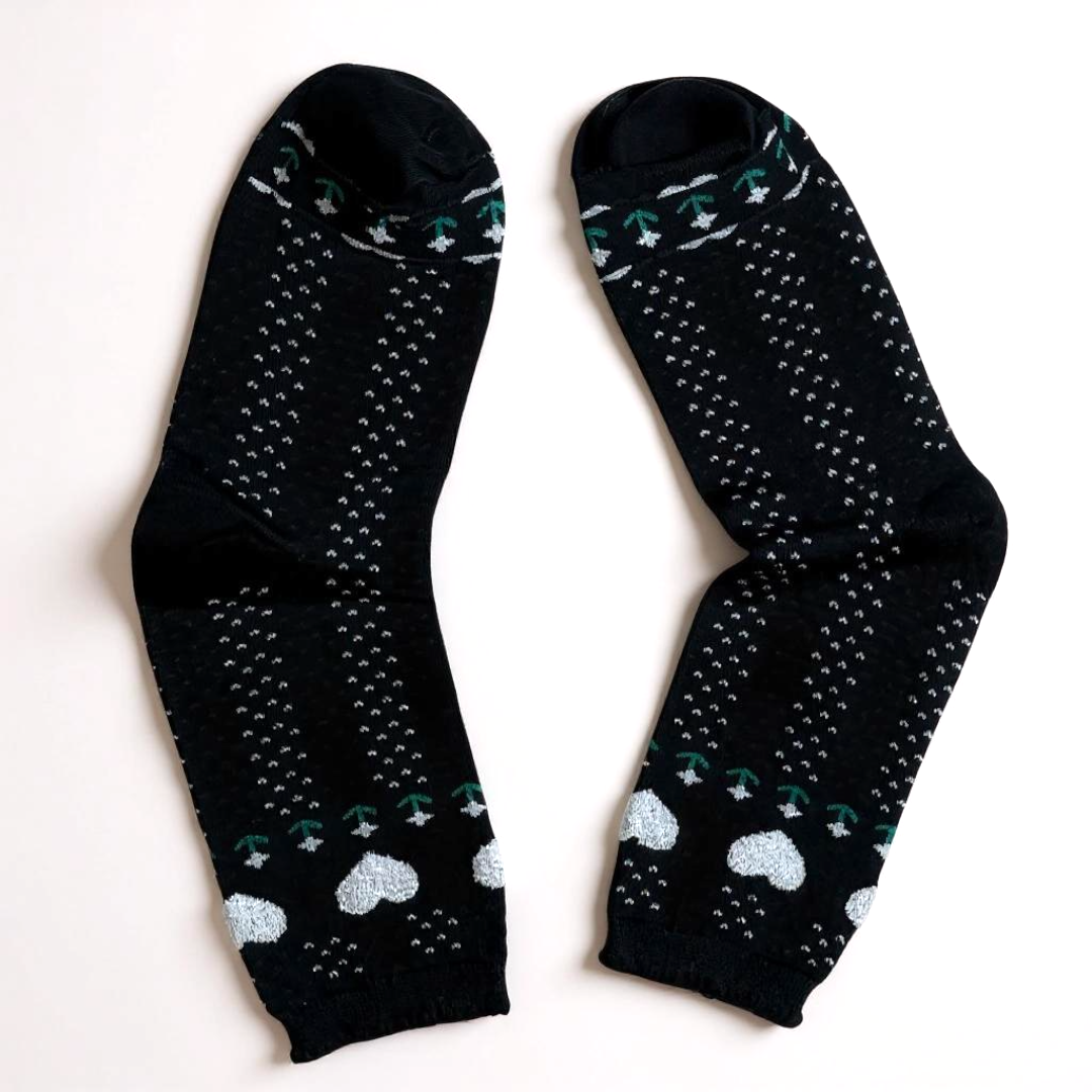 Heart printed socks