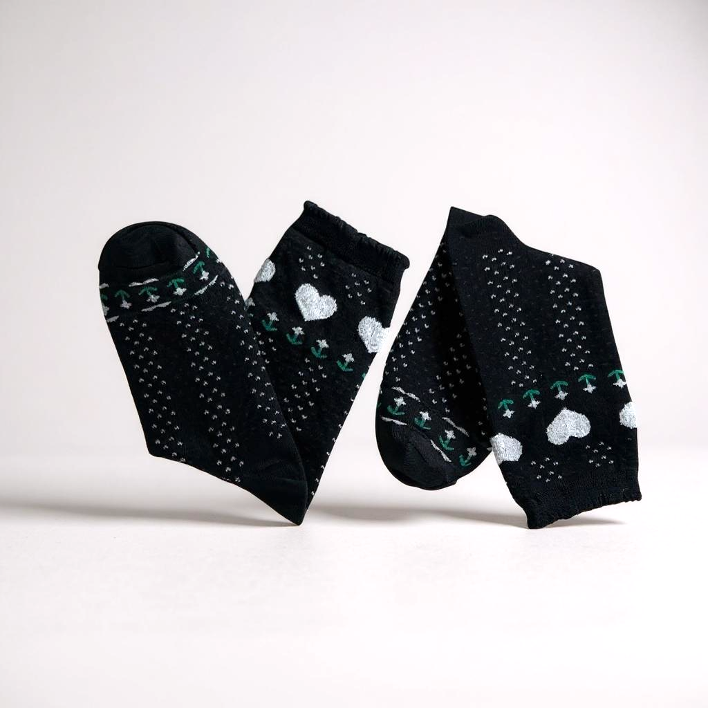 Heart printed socks