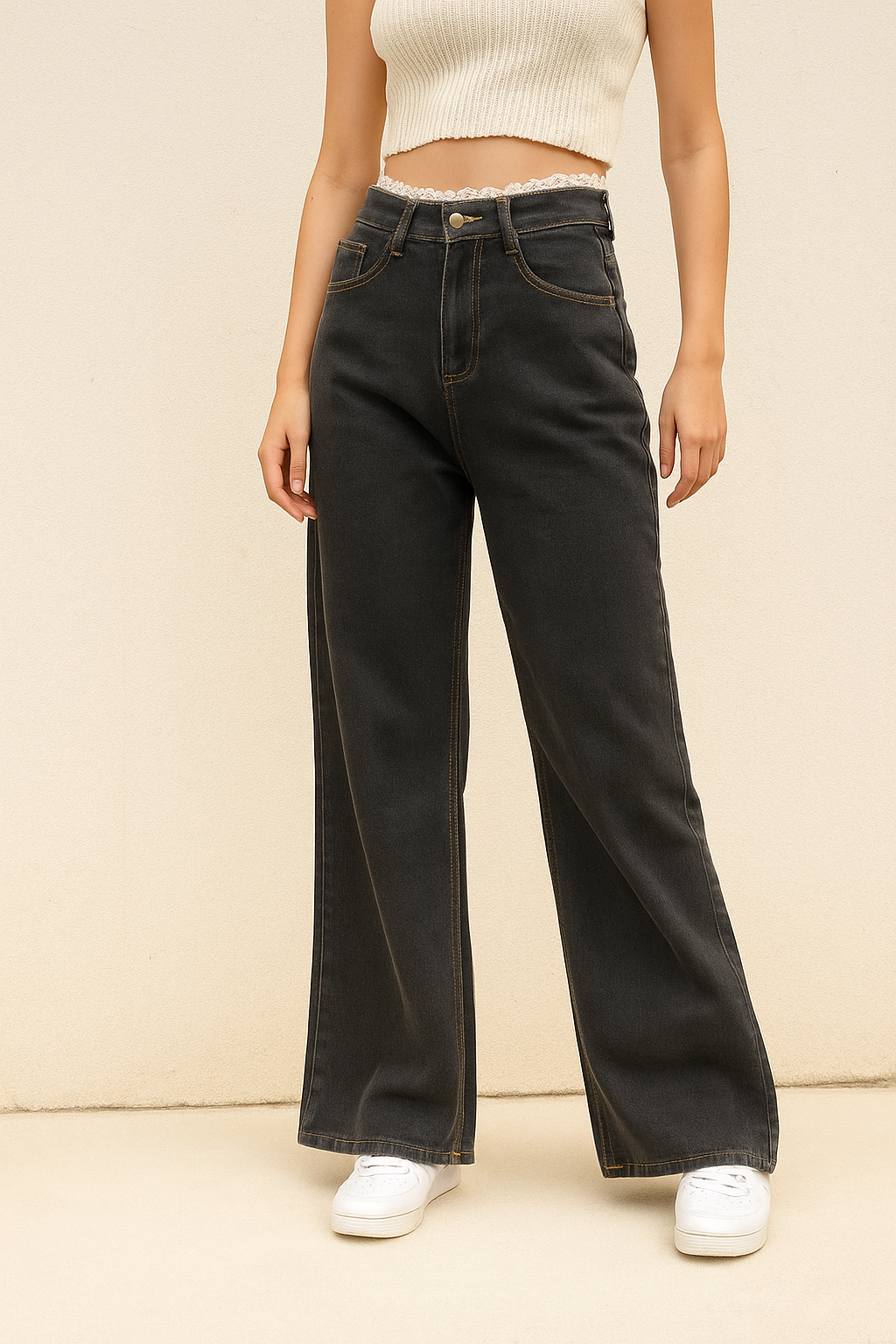 Designed Flared Denim