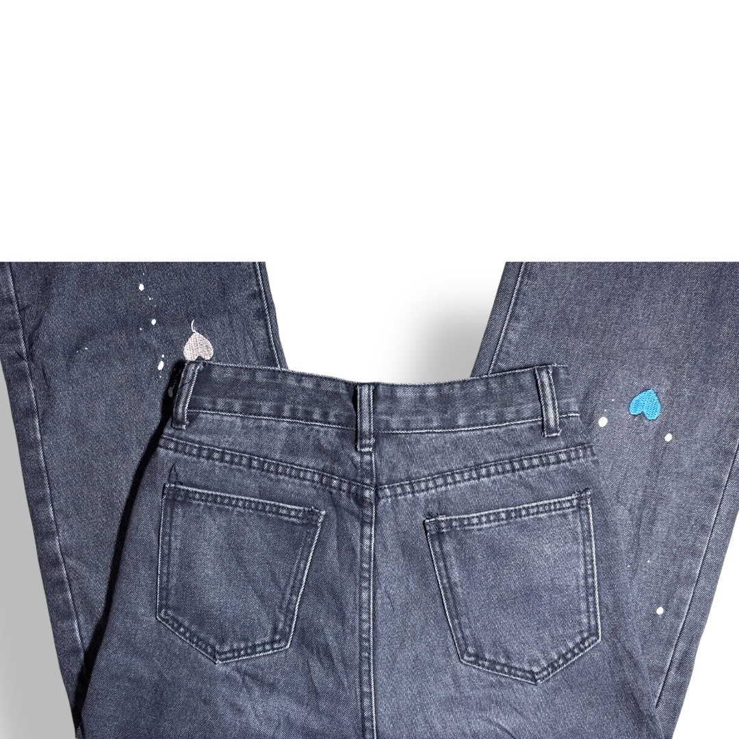 Heart Black Denim