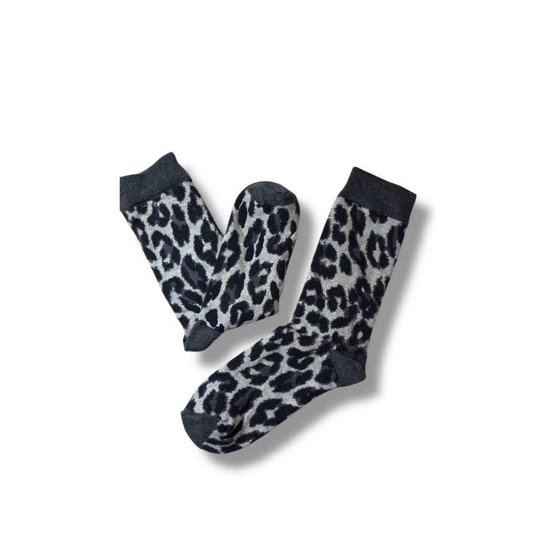 Cheetah print socks