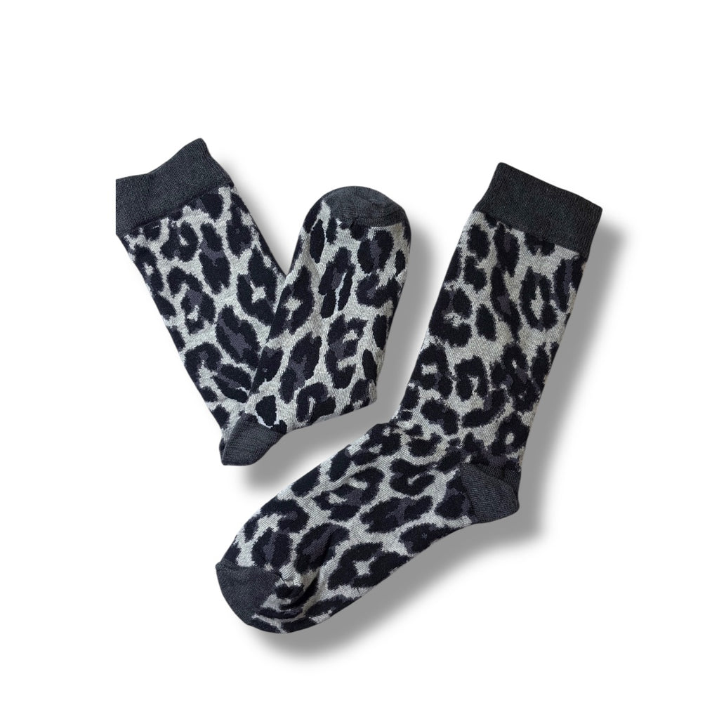 Cheetah print socks
